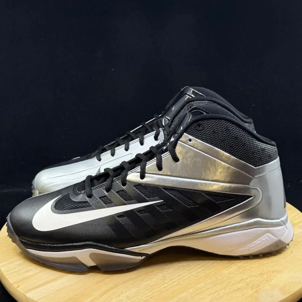 Nike Vapor Pro 3/4 Nubby Football Cleats Black/Silver 527878-010 Men’s Size 13 - Picture 2 of 10